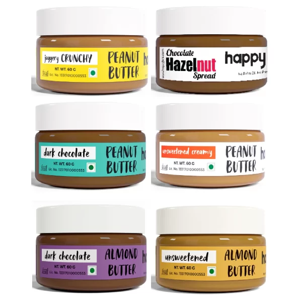 Variety Pack Minis - 6 flavours of peanut, almond butters and hazelnut chocolate spread - Image 2