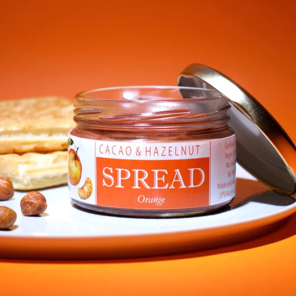 Organic & Vegan, Cacao & Hazelnut Spread, Orange, 200g