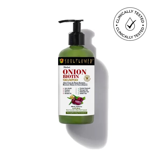 Herbal Onion Biotin Shampoo for Thick and Silky Smooth Hair