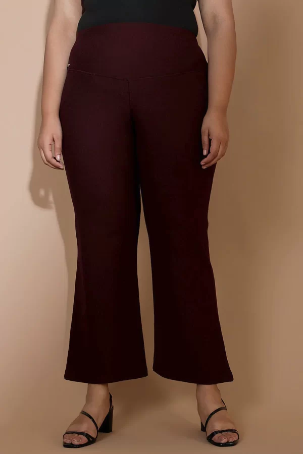 Maroon Tummy Shaper Bell Bottom - Image 2