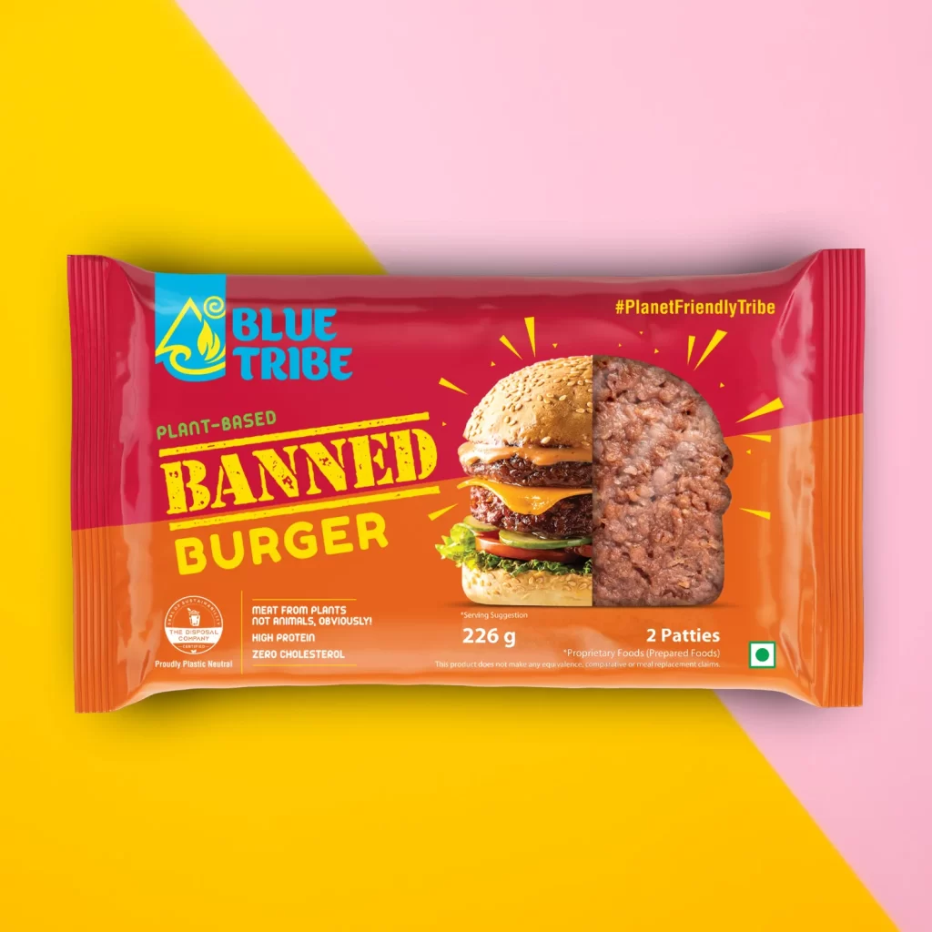 Blue Tribe mock meat burger patty