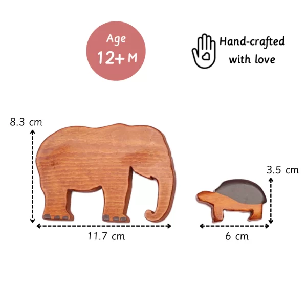 Wooden Wild Animals ( Set of 12) - Image 5